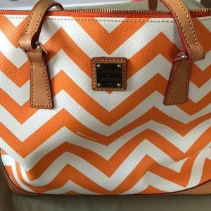 Dooney & Bourke medium chevron zip tote